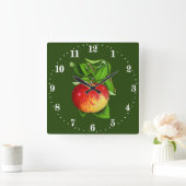 Vintage Apfelwand Quadratische Wanduhr (Zuhause)