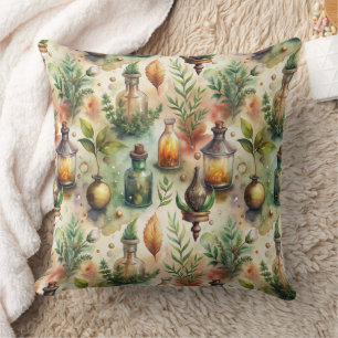 Vintage Apothekarflaschen Muster (1) Kissen