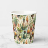 Vintage Apothekarflaschen Muster (1) Pappbecher (Links)