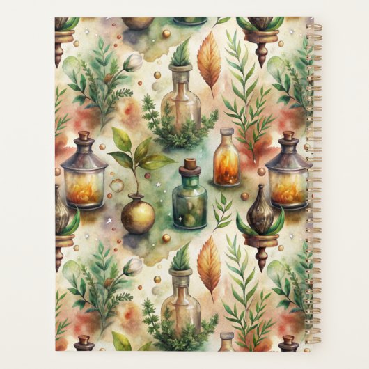 Vintage Apothekarflaschen Muster (1) Planer (Rückseite)