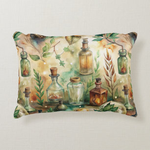 Vintage Apothekarflaschen Muster (2) Dekokissen