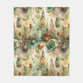 Vintage Apothekarflaschen Muster (2) Fleecedecke (Vorderseite)