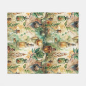 Vintage Apothekarflaschen Muster (2) Fleecedecke (Vorderseite (Horizontal))