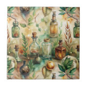 Vintage Apothekarflaschen Muster (2) Fliese (Vorderseite)