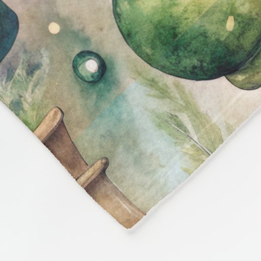 Vintage Apothekarflaschen Muster (3) Fleecedecke (Ecke)