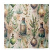 Vintage Apothekarflaschen Muster (3) Fliese (Vorderseite)
