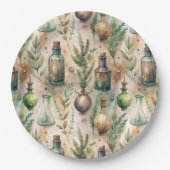 Vintage Apothekarflaschen Muster (3) Pappteller (Vorderseite)