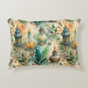 Vintage Apothekarflaschen Muster (4) Dekokissen