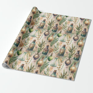 Vintage Apothekarflaschen Muster (4) Geschenkpapier