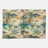 Vintage Apothekarflaschen Muster (4) Geschirrtuch (Horizontal)