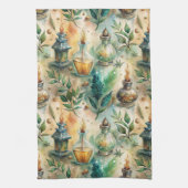 Vintage Apothekarflaschen Muster (4) Geschirrtuch (Vertikal)