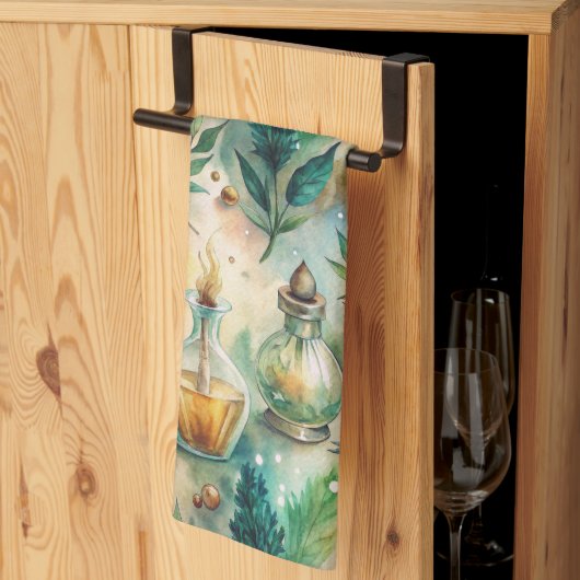 Vintage Apothekarflaschen Muster (4) Geschirrtuch (Drittel gefaltet)