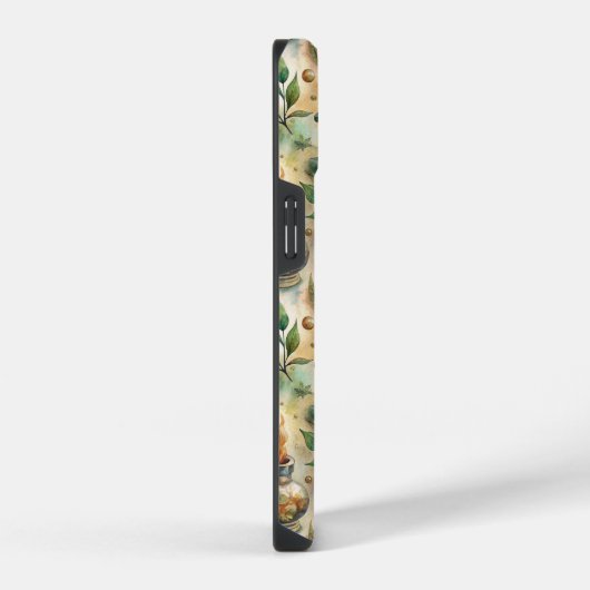 Vintage Apothekarflaschen Muster (4) iPhone Hülle (Rechte Seite)