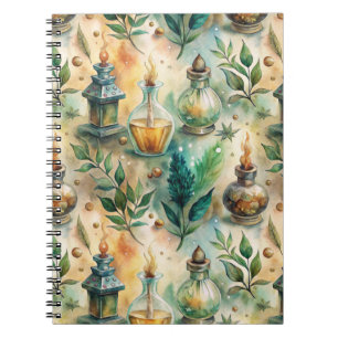Vintage Apothekarflaschen Muster (4) Notizblock