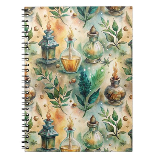 Vintage Apothekarflaschen Muster (4) Notizblock (Vorderseite)