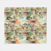 Vintage Apothekarflaschen Muster (5) Fleecedecke (Vorderseite (Horizontal))