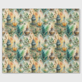 Vintage Apothekarflaschen Muster (5) Geschenkpapier (Flach)