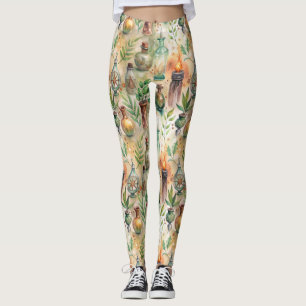 Vintage Apothekarflaschen Muster (5) Leggings