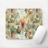 Vintage Apothekarflaschen Muster (5) Mousepad (Mit Mouse)