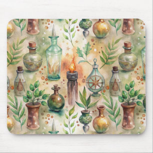 Vintage Apothekarflaschen Muster (5) Mousepad