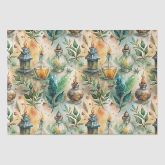 Vintage Apothekarflaschen Muster (5) Seidenpapier (Vorderseite)