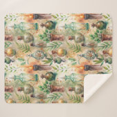 Vintage Apothekarflaschen Muster (5) Sherpadecke (Vorderseite (Horizontal))