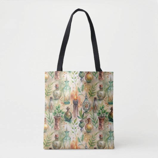 Vintage Apothekarflaschen Muster (5) Tasche (Vorderseite)