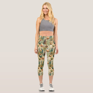 Vintage Apothekarflaschen Muster (6) Capri Leggings