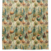 Vintage Apothekarflaschen Muster (6) Duschvorhang (Vorderseite)