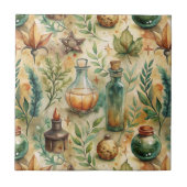 Vintage Apothekarflaschen Muster (6) Fliese (Vorderseite)