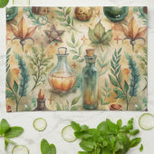 Vintage Apothekarflaschen Muster (6) Geschirrtuch (Gefaltet)