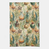 Vintage Apothekarflaschen Muster (6) Geschirrtuch (Vertikal)