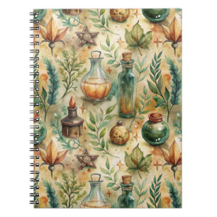 Vintage Apothekarflaschen Muster (6) Notizblock