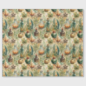 Vintage Apothekarflaschen Muster (9) Geschenkpapier (Flach)