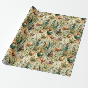 Vintage Apothekarflaschen Muster (9) Geschenkpapier