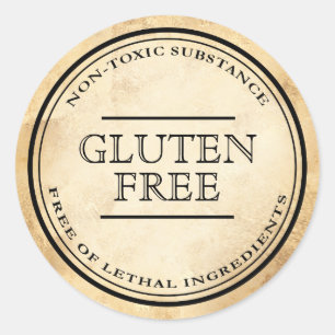 Vintage-Apotheke Glutenfrei-Diät-Etikett Runder Aufkleber