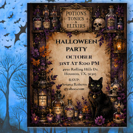 Vintage-Apotheke-Halloween-Party Einladung