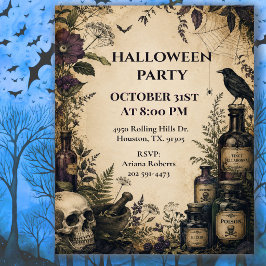 Vintage-Apotheke-Halloween-Party Einladung