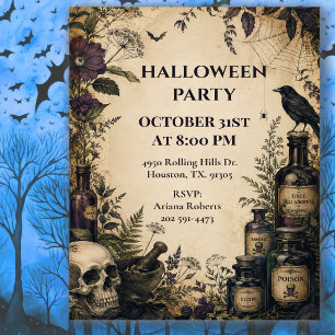 Vintage-Apotheke-Halloween-Party Einladung