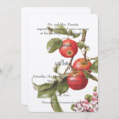 Vintage Apple Blossom-Einladung Einladung (Vorne/Hinten)