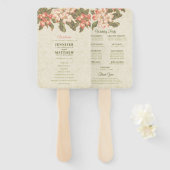 Vintage Apple-Blossom-Hochzeit Fächer (Vorne und Hinten)