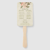 Vintage Apple-Blossom-Hochzeit Fächer (Rückseite)