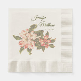 Vintage Apple-Blossom-Hochzeit Serviette