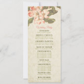 Vintage Apple Blossom Hochzeitsprogramm Einladung (Rückseite)