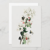 Vintage Apple Blossom-Illustration Einladung (Vorne/Hinten)