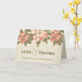 Vintage Apple Blossom Liebe & Danke Karte (Gelbe Blume)