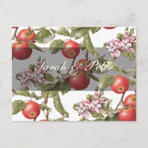 Vintage Apple Blossom Save-the-Date-Hochzeitseinla Ankündigungspostkarte
