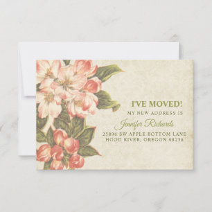 Vintage Apple Blossom Umzugskarte RSVP Karte