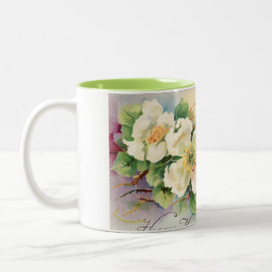 Vintage Apple-Blüten-Tasse Zweifarbige Tasse