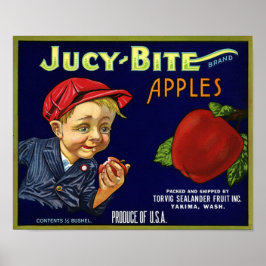 Vintage Apple Crate Print Poster